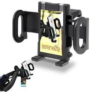SereneLife Golf Cart Universal GPS Holder - Golf Cart Accessories Rotating Cell Phone Holder Mount Clip for GPS, PDA and Mobile Devices w/Silicone Clip, Mounting Bracket for Trolley Tube SLGZGPSH