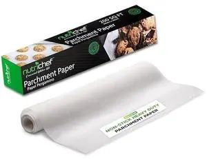 NutriChef 200 Square Foot Parchment Paper Roll | Heavy Duty Parchment Paper Roll for Baking, Easy to Cut & Non-stick Cooking Paper for Cookies, Air Frying & Grilling | Length & Width 160 FT. x 15 IN