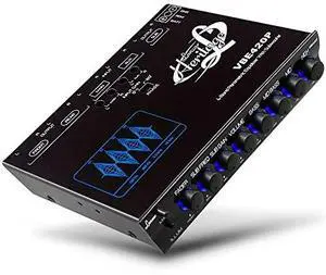 Lanzar Parametric Equalizer with Subwoofer - 9 Volt RMS Pre-Amp Output with Subwoofer Gain Control and 2 Input Sources Selectable, Pre-amp Line Aux Inputs Via RCA Jacks