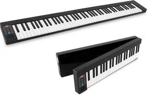 Pyle Electric Keyboard Piano 88 Keys - Portable Foldable Digital Piano Keyboard With Bluetooth, 128 Rhythms/Tones,Semi weighted keys, Sustain Pedal, Piano Bag - for Beginners, Kids,Adult -PKBRD8100.5