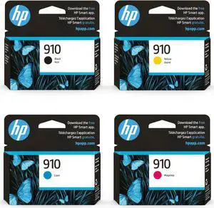 HP 910 Cyan, Magenta, Yellow, Black Ink Cartridges (4-pack) | Works with OfficeJet 8010, 8020 Series, OfficeJet Pro 8020, 8030 Series