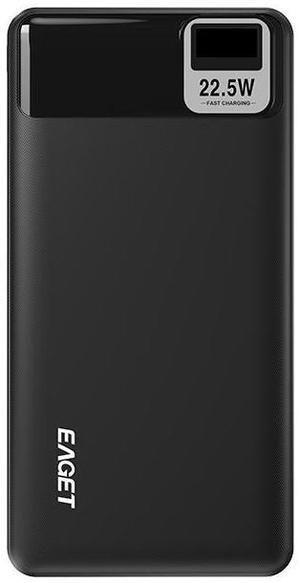 EAGET EP04 Portable Charger, 10000mAh Power Bank, USB C in/Output Fast Charging 3-Output Mini Battery Pack Charger for iPhone 16 15 14 13 12 Samsung S23 Google iPad Tablet