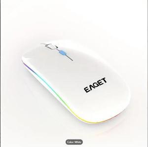 EAGET Wireless Bluetooth Mouse, Dual Mode Connectivity (Bluetooth 5.0 & 2.4G USB) Computer Mouse, Sleek, Portable, Compact Design in 6 Colors for iPad, Laptop & PC Use (White)