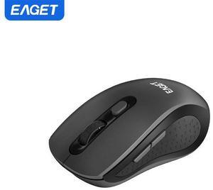 Eaget EM08 Silent 2.4G and Bluetooth Mouse Dual Mode, Compact and Portable, Optical Tracking, Built-in Battery for Windows, macOS, ChromeOS, Compatible with PC, Mac, Laptop, Tablet (Balck)