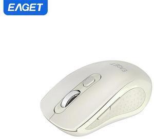 Eaget EM08 Silent 2.4G and Bluetooth Mouse Dual Mode, Compact and Portable, Optical Tracking, Built-in Battery for Windows, macOS, ChromeOS, Compatible with PC, Mac, Laptop, Tablet (Beige)