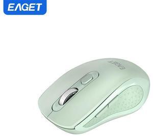 Eaget EM08 Silent 2.4G and Bluetooth Mouse Dual Mode, Compact and Portable, Optical Tracking, Built-in Battery for Windows, macOS, ChromeOS, Compatible with PC, Mac, Laptop, Tablet (Green)