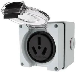 STARELO 50Amp Power Outlet Box,NEMA 10-50R Receptacle 125/250Volt,Outdoor dustproof and Weatherproof.No Grounding, Outlet for RV,EV,Heavy Duty Industrial Grade Power Receptacle.ETL Listed.