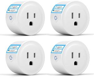YNF Smart Plug, WiFi Smart Plugs That Work with Alexa and Google Home, Compatible with SmartThings, Smart Outlet with Smart Life App Remote Control, Timer Function, 2.4GHz Wi-Fi & Bluetooth (4 Pack)