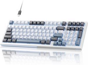 KEMOVE K98SE Mechanical Gaming Keyboard, 98 Keys LED Backlit Programmable, 96% Wired Computer Keyboard with Double Sound Dampening Foam, Pre-lubed Red Switch