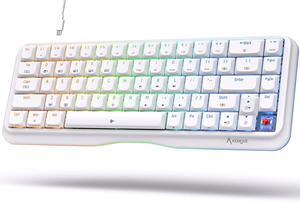 KEMOVE K68se Gaming Mechanical Keyboard,60 Percent RGB Keyboard with Red Linear Switch,White