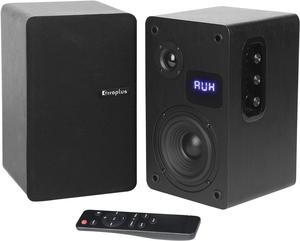 70W Powered Bookshelf Speakers, Active Stereo Speakers Pair Desktop Studio Monitor Speakers Wired Optical/ARC/RCA/AUX/BT Input for Turntable Vinyl Record Player Home Audio TV Gaming PC-Black