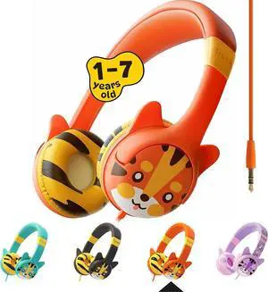 Kidrox Wired Toddler Headphones for 1-7 Years Old  85dB Volume Limited Baby Headphones for Plane and Car Travel  Children Headset for Airplane, iPad and Tablet, Kids Headphone with Cord for Children