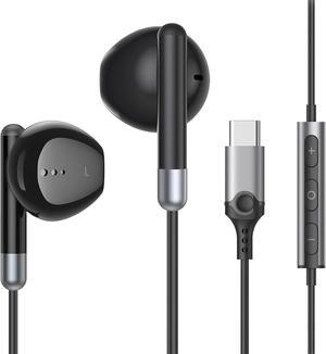 USB C Headphones for iPhone 16 15 Pro iPad Pro, USB Type C Earphones USB C Wired Earbuds Microphone Volume Control for Samsung S25 S24 Ultra S23 S22 S21 Note20 A54, Pixel 9 8 7 6 6a 5 4,OnePlus9