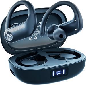 TREBLAB X3 Pro - Ultra Comfortable Earhooks, Pure-HD Sound, Punchy Bass, 145H Battery, Waterproof & Sweatproof Bluetooth Earbuds, Mics for Calls, True Wireless Earbuds for Sports Workout Running