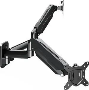 MOUNT PRO Dual Monitor Wall Mount for 13 to 32 Inch Computer Screens, Gas Spring Arm for 2 Monitors, Each Holds Up to 17.6lbs, Full Motion Wall Monitor Mount with VESA 75x75/100x100