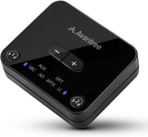 Avantree Audikast Plus - Bluetooth Audio Transmitter for TV with USB, Optical & AUX Audio Output Port, Wireless Bluetooth Adapter for TV Headphones, Support 100ft Long Range, Dual Link, Volume Control