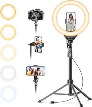 UBeesize 12'' Selfie Ring Light with 62 Tripod Stand for Video Recording, Live Streaming(YouTube, Instagram, TIK Tok), Compatible with Phones, Cameras and Webcams