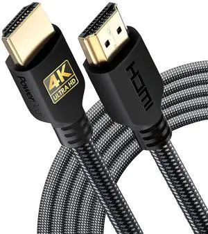 PowerBear 4K HDMI Cable 15 ft | High Speed Hdmi Cables, Braided Nylon & Gold Connectors, 4K @ 60Hz, Ultra HD, 2K, 1080P, ARC & CL3 Rated | for Laptop, Monitor, PS5, PS4, Xbox One, Fire TV, & More PowerBear 4K HDMI Cable 15 ft | High Speed Hdmi Cables, Braided Nylon & Gold Connectors, 4K @ 60Hz, Ultra HD, 2K, 1080P, ARC & CL3 Rated | for Laptop, Monitor, PS5, PS4, Xbox One, Fire TV, & More