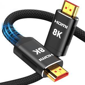Snowkids 8K HDMI Cable 6.6 ft, 48Gbps Ultra High-Speed HDMI 2.1 Cables Cord, 10K 8K@60Hz, 4K@120Hz Compatible for TV/Laptop/Monitor/PS5/Xbox/Projector/Entertainment, Sound System & More