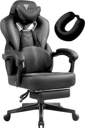 Upgrade Gaming Chair PRO, Ergonomic Gaming Computer Chair Big and Tall (Dark Black)