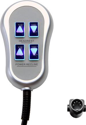 Fruhdi Lift Chairs Power Recliners 4 Button 5 Pin Prong Remote Hand Control Handset Replacement with Backlight