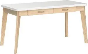 IOTXY Solid Wood Writing Desk - Home Office Workbench Desk with Drawer, 47.24" Width Laptop Computer Work Study Table
