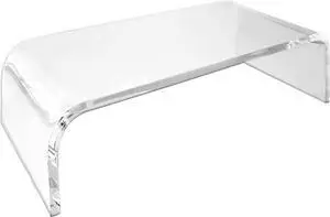 AMT Premium Acrylic Clear Monitor Riser Laptop/PC/Multimedia Monitor Stand for Home Office (Medium)