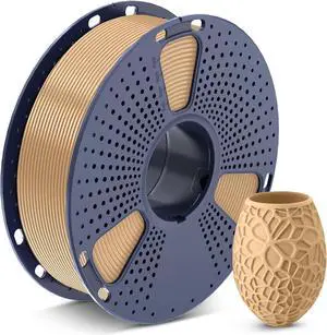 SUNLU PLA 3D Printer Filament PLA Filament 1.75mm, Neatly Wound 3D Printing Filament 1.75mm, Dimensional Accuracy +/- 0.02 mm, Fit Most FDM 3D Printers, 1kg Spool (2.2lbs), Wood Color