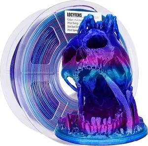 Rainbow PLA 3D Printer Filament, PLA Filament 1.75mm, Shiny Color Change Rainbow PLA Filament, +/- 0.02mm, 3D Printing Filament 1kg/2.2lbs