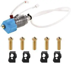 3D Printer Hotend for Kobra Plus, FDM 3D Printer Accessories Hotend Kit with Silicon Socks and Nozzles for Anycubic Kobra Plus