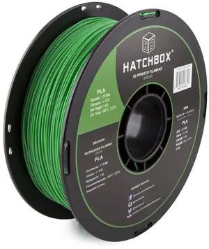 HATCHBOX 1.75mm Green PLA 3D Printer Filament, 1 KG Spool, Dimensional Accuracy +/- 0.03 mm, 3D Printing Filament