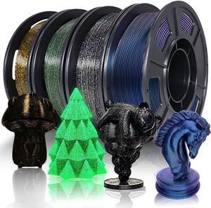 YOUSU 3D Printer Filament PLA Filament 1.75mm Multicolor PLA Filament 250g*4 Sample Pack.