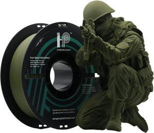 PLA Filament, PLA Plus(PLA+), 3D Printer Filament, PLA Filament 1.75mm Dimensional Accuracy +/- 0.02mm, 1KG Spool (2.2 lbs), Fit Most FDM Printer (Matte Army Green)