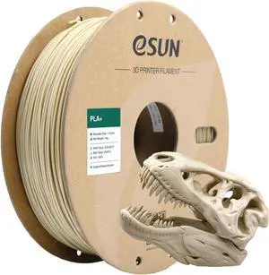 eSUN PLA+ Filament 1.75mm, 3D Printer Filament PLA Plus, Dimensional Accuracy +/- 0.03mm, 1KG Spool (2.2 LBS) 3D Printing Filament for 3D Printers, Bone White