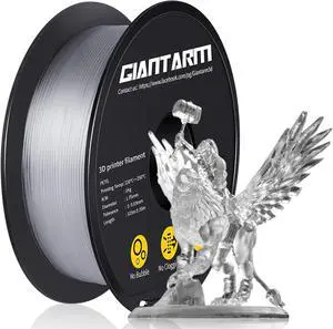 GIANTARM PETG Filament 1.75, Clear Transparent PETG Filament 1.75mm 1kg(2.2lb), Toughness Enhanced, Dimensional Accuracy +/-0.02mm, Vacuum Package