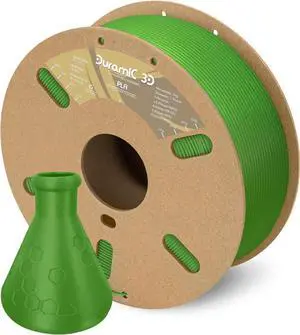 DURAMIC 3D PLA Filament 1.75mm Olive Green 1kg Spool, Jam-Free High Stifness 3D Printing Filament with Cardboard Spool, No-Tangling No-Clogging Dimensional Accuracy 99% +/- 0.03 mm