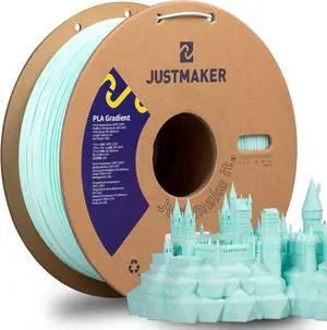 Gradient PLA 3D Printer Filament, Upgrade Cardboard Spool, Slightly Matte Surface Filament, Dimensional Accuracy +/-0.03mm, 1.75mm, 1kg, Baby Blue/White