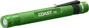 COAST® G20 Inspection Beam LED Penlight with Adjustable Pocket Clip and Consistent Edge-To-Edge Brightness, Green, 54 lumens