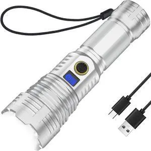 Rechargeable 990000 High Lumens LED Flashlights,LightLink Super Bright Flashlight with 5 Modes & IP65 Waterproof for Home,Camping
