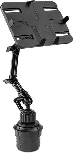 Mount-It! Premium Cup Holder Tablet Mount for Cars - ELD Heavy Duty Aluminum iPad 7, Galaxy Tab, & Fire Tablets (MI-7320)
