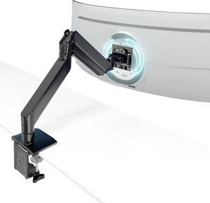 Mount-It! Heavy Duty Monitor Arm for 49, 57" & Ultrawide Monitors, Full Motion Gas Spring | Holds 55 lbs | Tilt, Swivel & Rotate | VESA 75 & 100 | Clamp & Grommet Base | Fits Samsung Odyssey G9