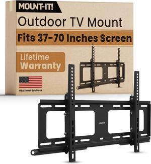 Mount-It! Weatherproof TV Wall Mount | Lockable & Tilting 2.1" Low Profile Design Fits 37 38 42 50 55 58 60 65 70 75 80 Inch Televisions | VESA Compatible up to 600x400mm | 176 Pound Capacity