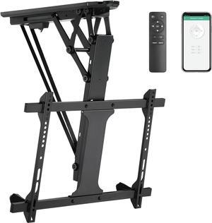 Mount-It! Motorized Ceiling TV Mount for 32 to 70 Inch TVs, Electric Flip Down TV Mount with Remote and App Control, Drop Down Ceiling TV Mount for Flat and Pitched Roofs, Holds Up to 77 lbs