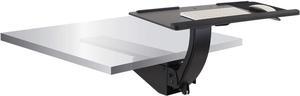 Mount-It! Sit Stand Keyboard Tray, Height Adjustable Under Desk Keyboard and Mouse Drawer, Full Motion Standing Design with 13.4 Inches of Vertical Adjustment, 26.5 in Wide Platform