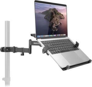 Mount-It! Laptop Pole Mount Tray | Full Motion Laptop Mount Fits Up to 15.6 Laptops | Universal Laptop Stand for Add On to Monitor Mounts