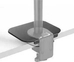 Mount-It! Monitor Mount Reinforcement Plate, Steel Desk Protector for Glass and Thin Tabletops, Compatible with C-Clamp and Grommet Mounts, Anti-Skid EVA Pads, Supports Multi-Monitor Setups