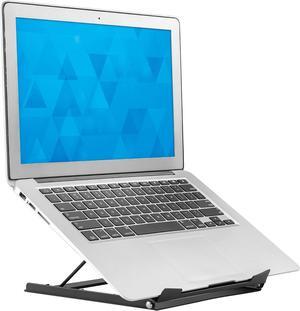 Laptop Stand for Desk Adjustable Height - Black Solid Steel Laptop Riser | 5 Adjustable Heights | Properly Positions Head, Neck, Back and Wrists to Reduce Aches while Working | No Assembly Required