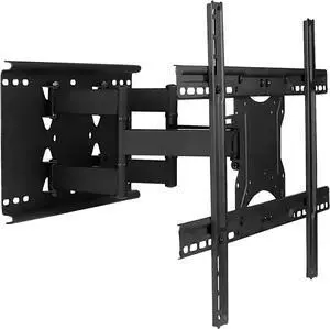 Mount-It! Full Motion TV Wall Mount with Dual Articulating Arms | Universal TV Wall Mount Bracket Fits 32, 42, 50, 55, 60, 70, 82 Inch TVs Up to 132lbs | Heavy-Duty Steel | VESA 100x100 to 600x400mm