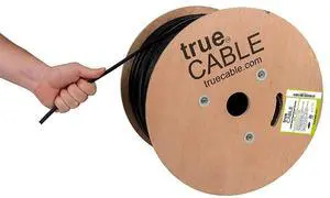 trueCABLE Cat6 Direct Burial, Gel Filled, 1000ft, Black, Waterproof, CMX, 23AWG Solid Bare Copper, 550MHz, PoE++ (4PPoE), ETL Listed, Unshielded UTP, Bulk Ethernet Cable trueCABLE Cat6 Direct Burial, Gel Filled, 1000ft, Black, Waterproof, CMX, 23AWG Solid Bare Copper, 550MHz, PoE++ (4PPoE), ETL Listed, Unshielded UTP, Bulk Ethernet Cable