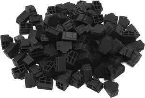 iexcell 125 Pcs Black Silicone Ethernet Hub Port RJ45 Anti-Dust Cover Cap Protector Plugs Stoppers for RJ45 Female Port Devices